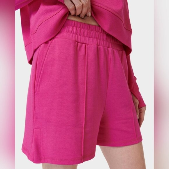 NWT Sweaty Betty After Class Shorts in Beet Pink - Picture 1 of 9
